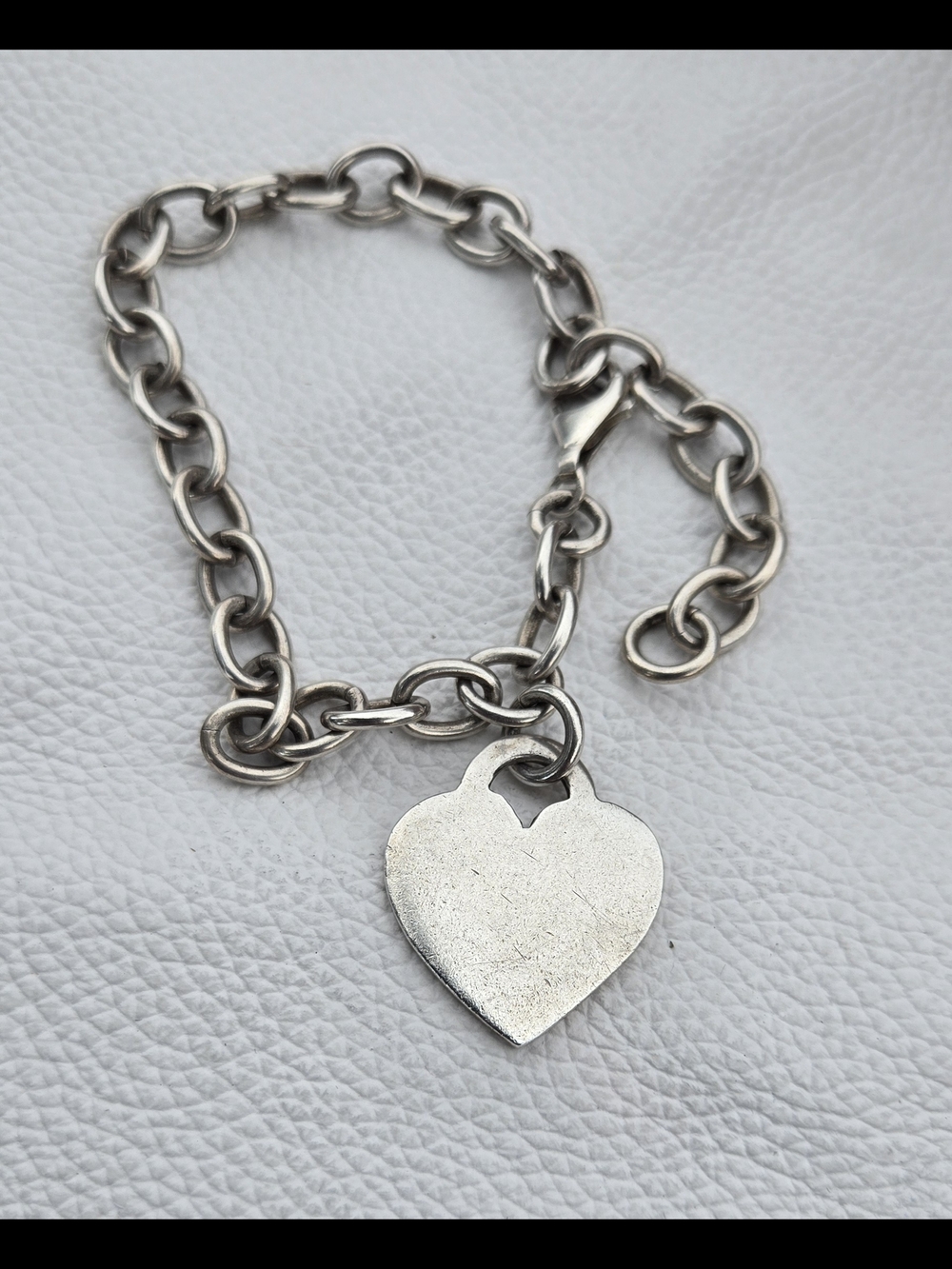 Sterling Silver Heart Charm Bracelet - Silver - Picture 6 of 7